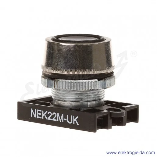 Napęd przycisku NEK22M-UKs czarny kryty uszczelniony metalowy