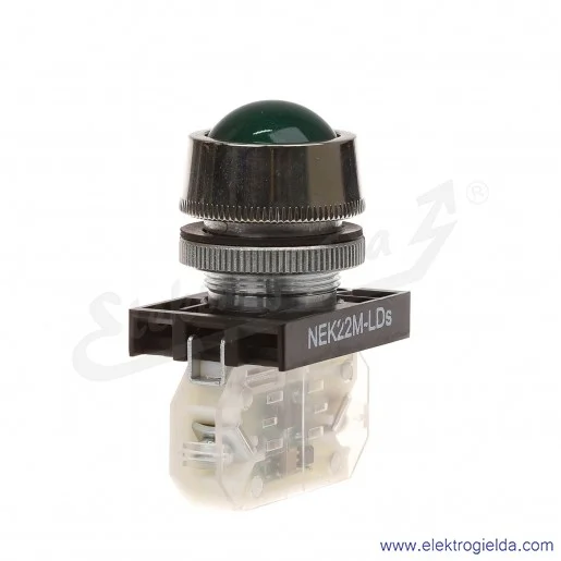 Lampka sygnalizacyjna NEK22M-LDSg 24-230V AC/DC żółta klosz sferyczny Lampka sygnalizacyjna NEK22M-LDSg 24-230V AC/DC żółta klosz sferyczny