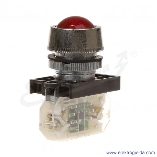 Lampka sygnalizacyjna NEK22M-LDSc 24-230V AC/DC czerwona klosz sferyczny Lampka sygnalizacyjna NEK22M-LDSc 24-230V AC/DC czerwona klosz sferyczny