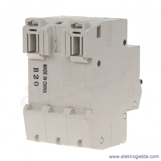 Wyłącznik instalacyjny BH-D6, 3P, 20A, typ B Wyłącznik instalacyjny BH-D6, 3P, 20A, typ B