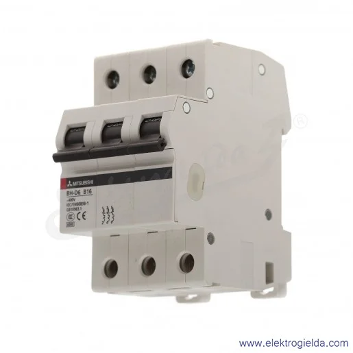 Wyłącznik instalacyjny BH-D6, 3P, 16A, TYP B Wyłącznik instalacyjny BH-D6, 3P, 16A, TYP B