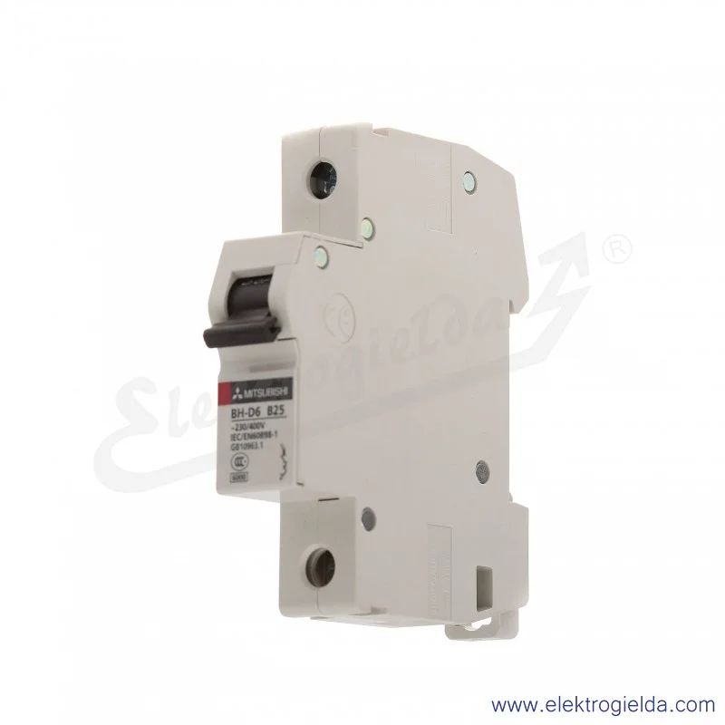Wyłącznik instalacyjny BH-D6, 1P, 25A, TYP B Wyłącznik instalacyjny BH-D6, 1P, 25A, TYP B