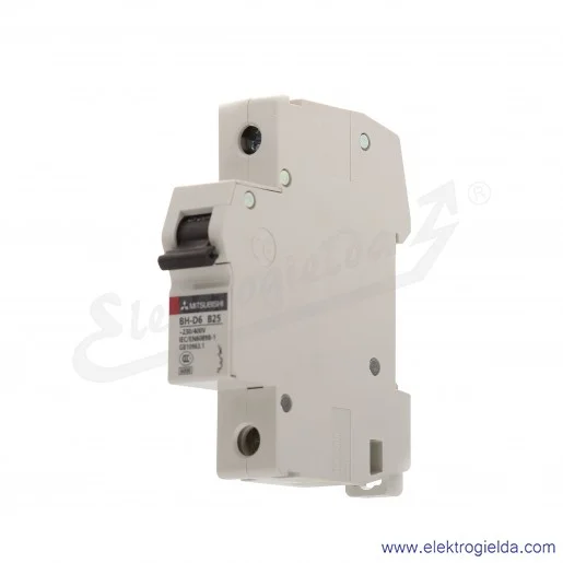 Wyłącznik instalacyjny BH-D6, 1P, 25A, TYP B Wyłącznik instalacyjny BH-D6, 1P, 25A, TYP B
