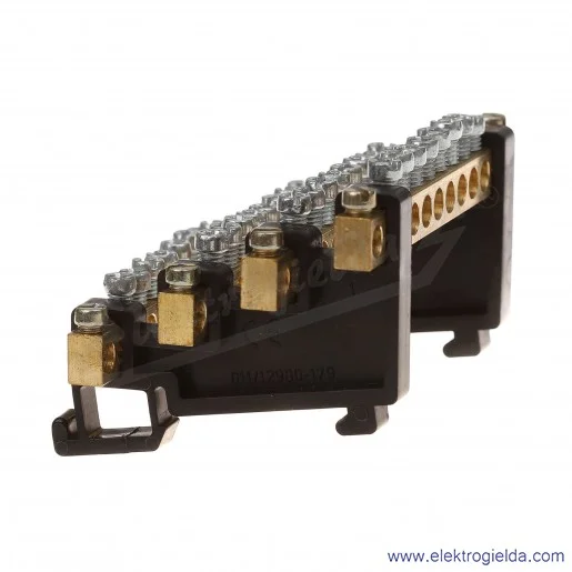 Listwa zaciskowa 4P do 63A montaż na szynie TH Listwa zaciskowa 4P do 63A montaż na szynie TH