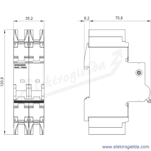 Rysunek wymiarowy Rysunek wymiarowy