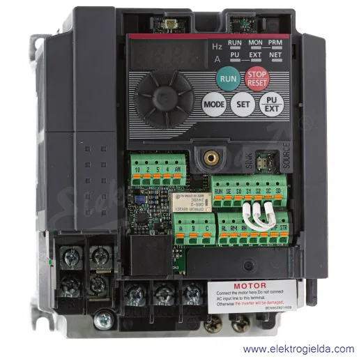 Falownik 247603 FR-D740-036SC-EC 1.5kW 380..480VAC, 3.6A, 5 wejść cyfrowych, 1 wyjście tranzystorowe, 1 wyjście przekaźnikowe, Falownik 247603 FR-D740-036SC-EC 1.5kW 380..480VAC, 3.6A, 5 wejść cyfrowych, 1 wyjście tranzystorowe, 1 wyjście przekaźnikowe,