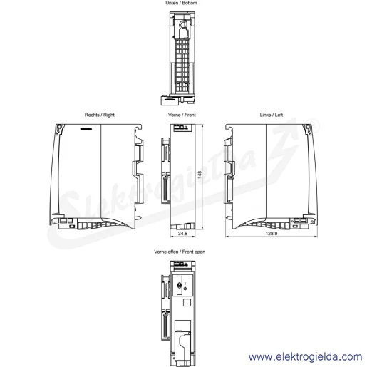 Rysunek wymiarowy Rysunek wymiarowy