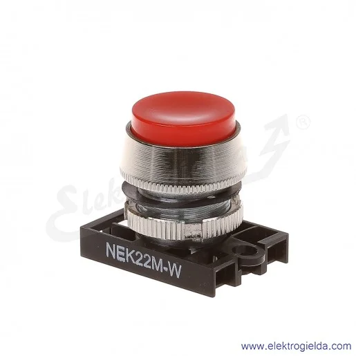 Napęd przycisku NEK22M-Wc czerwony wystający metalowy samopowrotny Napęd przycisku NEK22M-Wc czerwony wystający metalowy samopowrotny