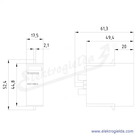 Rysunek wymiarowy Rysunek wymiarowy