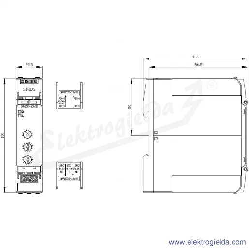 Rysunek wymiarowy Rysunek wymiarowy