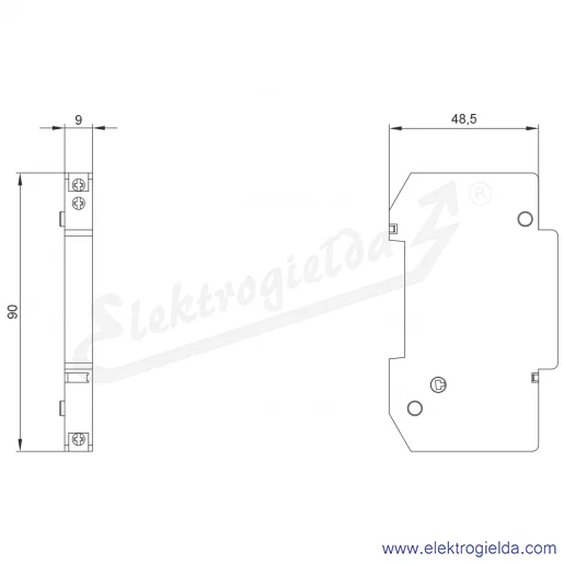 Rysunek wymiarowy Rysunek wymiarowy
