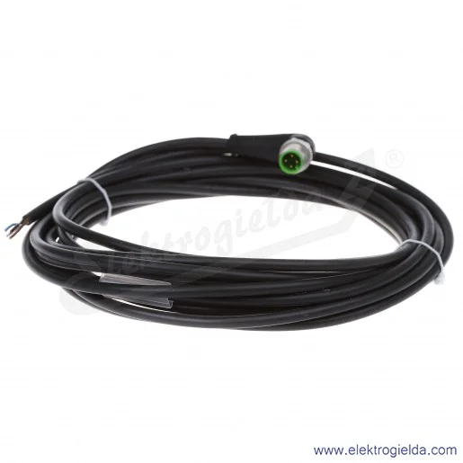 Konektor 7000-12101-6140500, M12, męski, kątowy, 5m, 4P, PUR-PVC Konektor 7000-12101-6140500, M12, męski, kątowy, 5m, 4P, PUR-PVC