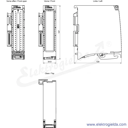 Rysunek wymiarowy Rysunek wymiarowy