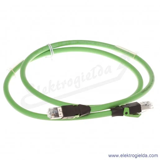 Konektor 7000-74301-7960100, Konektor, RJ45, prosty,  Ethernet PUR-OB, 2x2x0,34, ekranowany, zielony, UL CSA, 1m