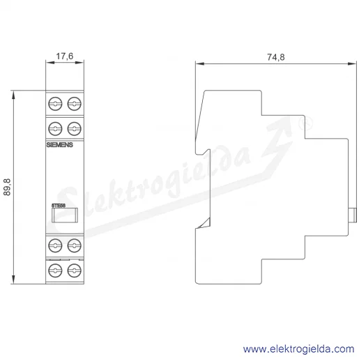 Rysunek wymiarowy Rysunek wymiarowy