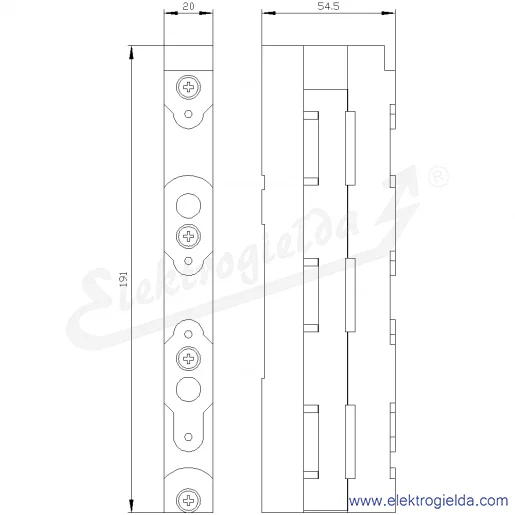 Rysunek wymiarowy Rysunek wymiarowy