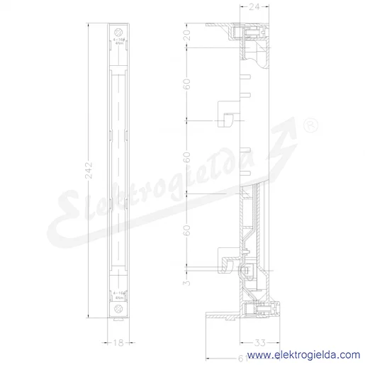 Rysunek wymiarowy Rysunek wymiarowy