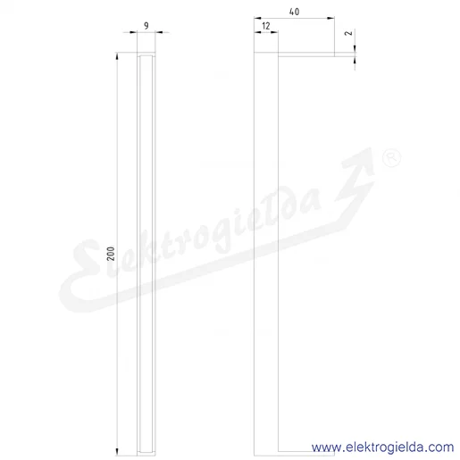 Rysunek wymiarowy Rysunek wymiarowy