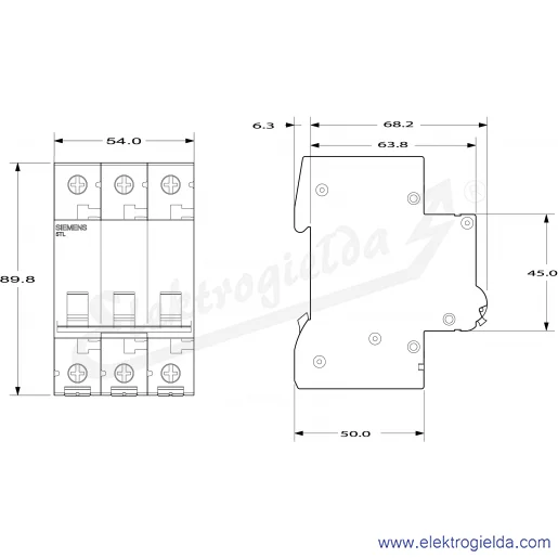 Rysunek wymiarowy Rysunek wymiarowy