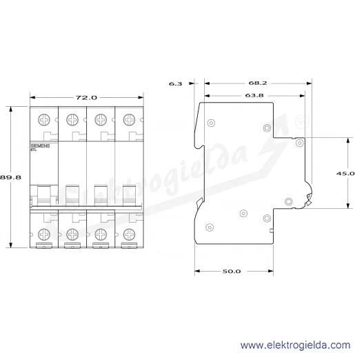 Rysunek wymiarowy Rysunek wymiarowy