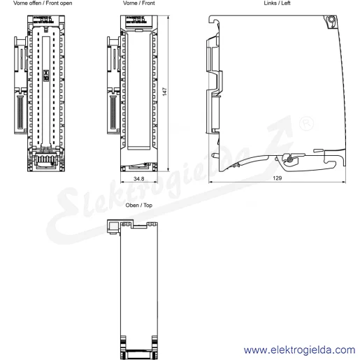 Rysunek wymiarowy Rysunek wymiarowy