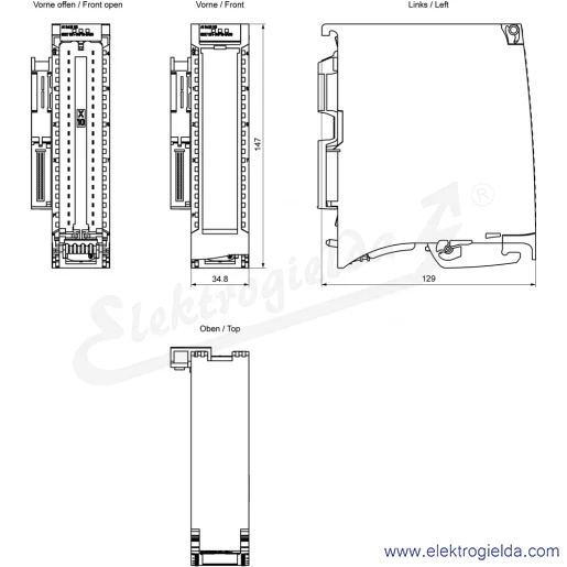 Rysunek wymiarowy Rysunek wymiarowy