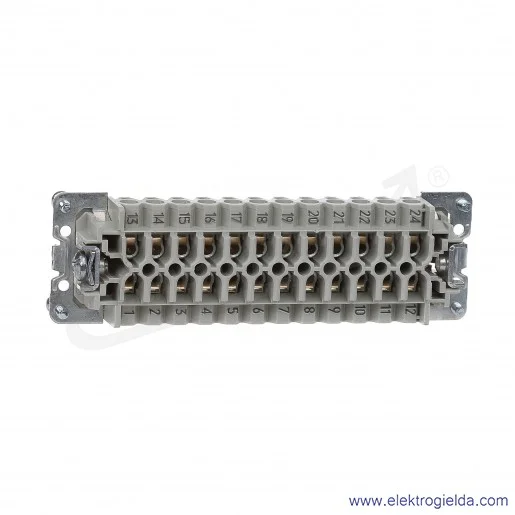 Wkład gniazda 70.300.2440.0, 24 PIN, 600V, 16A Wkład gniazda 70.300.2440.0, 24 PIN, 600V, 16A