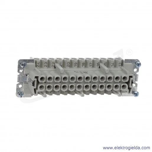 Wkład gniazda 70.300.2440.0, 24 PIN, 600V, 16A Wkład gniazda 70.300.2440.0, 24 PIN, 600V, 16A