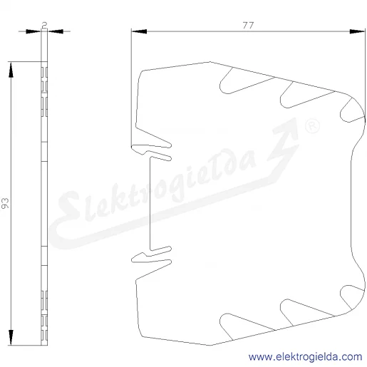 Rysunek wymiarowy Rysunek wymiarowy