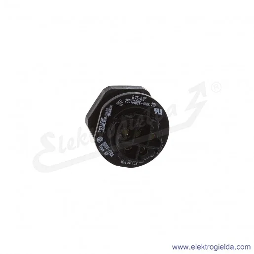 Wtyczka 96.052.5053.1, RST 20i5, 5P, 20, czarna, montaż panelowy Wtyczka 96.052.5053.1, RST 20i5, 5P, 20, czarna, montaż panelowy