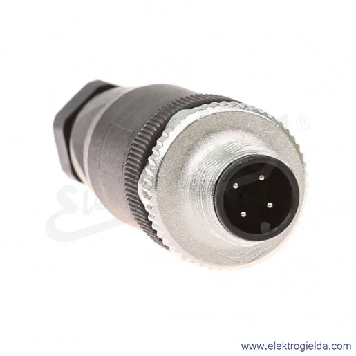 Złącze rozbieralne BS8141-0 BS8141-0 M12, meskie, proste, 4-piny, terminal śrubowy Złącze rozbieralne BS8141-0 BS8141-0 M12, meskie, proste, 4-piny, terminal śrubowy