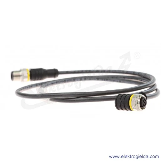 Kabel z gniazdem 6625639 WKC4.4T-1-RSC4.4T/TXL przewód PUR, 4-żyłowy, przewód 1m,  złącze żeńskie M12, kątowe, złącze męskie M12 Kabel z gniazdem 6625639 WKC4.4T-1-RSC4.4T/TXL przewód PUR, 4-żyłowy, przewód 1m,  złącze żeńskie M12, kątowe, złącze męskie M12