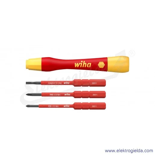 Zestaw wkrętaków precyzyjnych 43167, SlimBits, 4-częściowy z bitami SlomBit Zestaw wkrętaków precyzyjnych 43167, SlimBits, 4-częściowy z bitami SlomBit