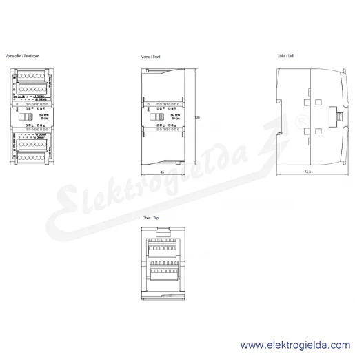 Rysunek wymiarowy Rysunek wymiarowy