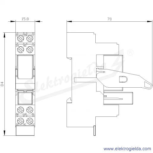 Rysunek wymiarowy Rysunek wymiarowy