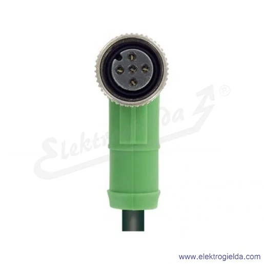 Przewód z gniazdem 1669864, SAC-5P-3,0-PUR/M12FR, 5P, M12, kątowe, z wolnym końcem przewodów Przewód z gniazdem 1669864, SAC-5P-3,0-PUR/M12FR, 5P, M12, kątowe, z wolnym końcem przewodów