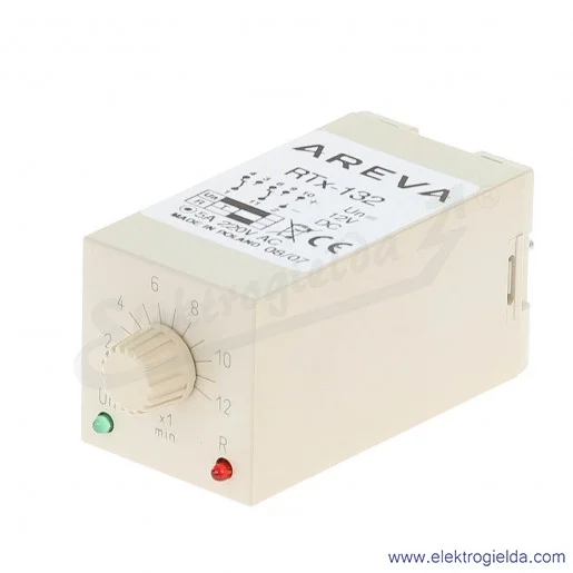 Przekaźnik czasowy 628-002-00-511, RTX132, 12VDC, 1-12min Przekaźnik czasowy 628-002-00-511, RTX132, 12VDC, 1-12min
