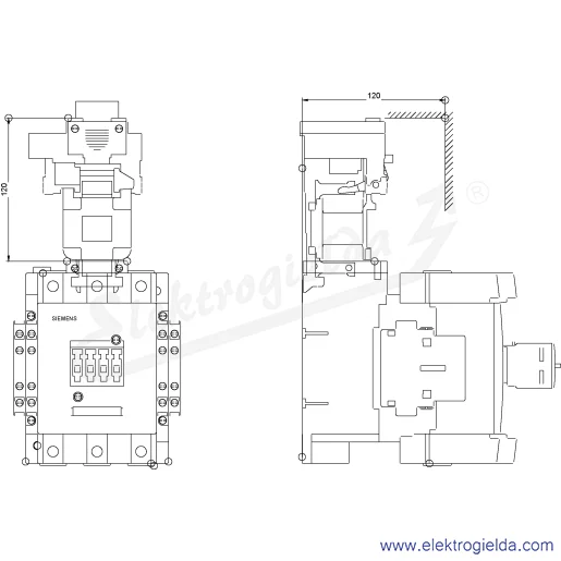 Rysunek wymiarowy Rysunek wymiarowy