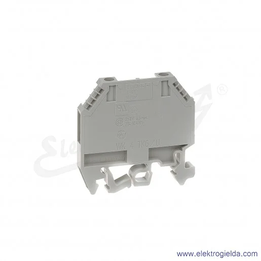 Złączka bezpiecznikowa 57.504.4055.0, WK4 TKGU, 4mm, szara, montaż DIN Złączka bezpiecznikowa 57.504.4055.0, WK4 TKGU, 4mm, szara, montaż DIN