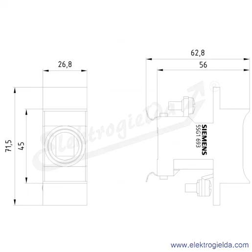 Rysunek wymiarowy Rysunek wymiarowy