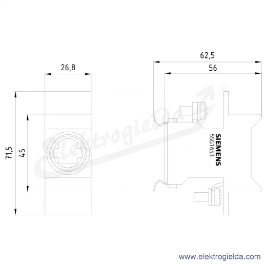 Rysunek wymiarowy Rysunek wymiarowy