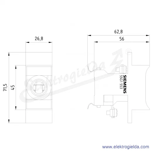 Rysunek wymiarowy Rysunek wymiarowy