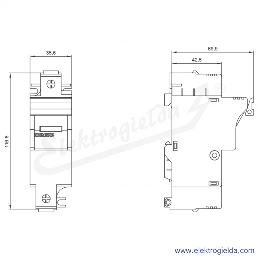 Rysunek wymiarowy Rysunek wymiarowy