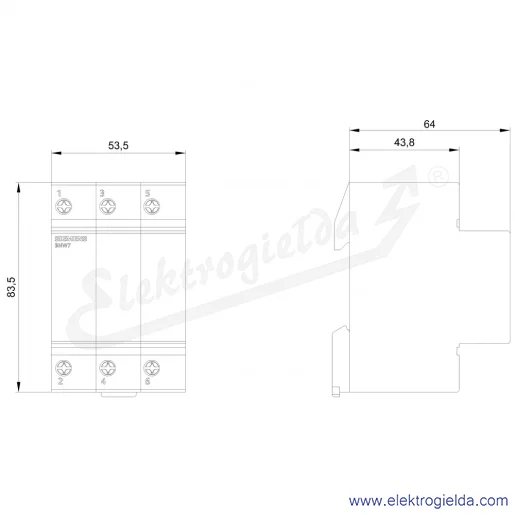 Rysunek wymiarowy Rysunek wymiarowy