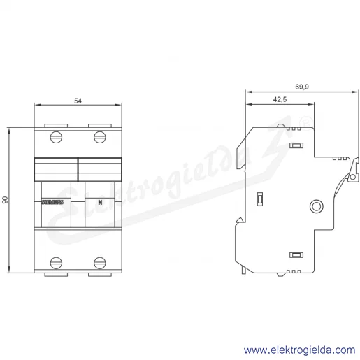 Rysunek wymiarowy Rysunek wymiarowy