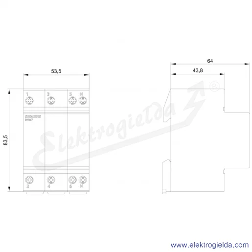 Rysunek wymiarowy Rysunek wymiarowy