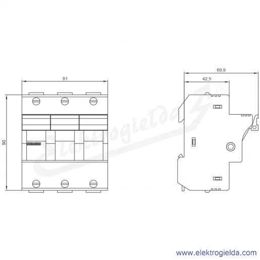 Rysunek wymiarowy Rysunek wymiarowy
