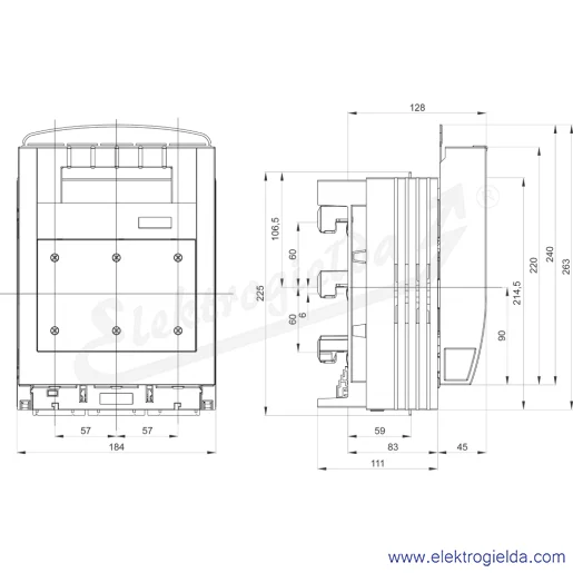 Rysunek wymiarowy Rysunek wymiarowy
