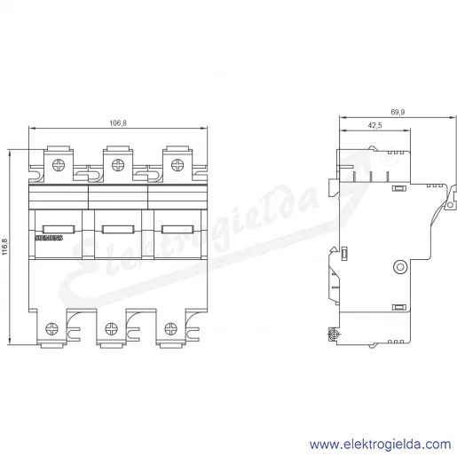 Rysunek wymiarowy Rysunek wymiarowy