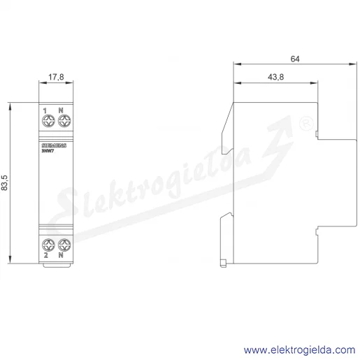 Rysunek wymiarowy Rysunek wymiarowy